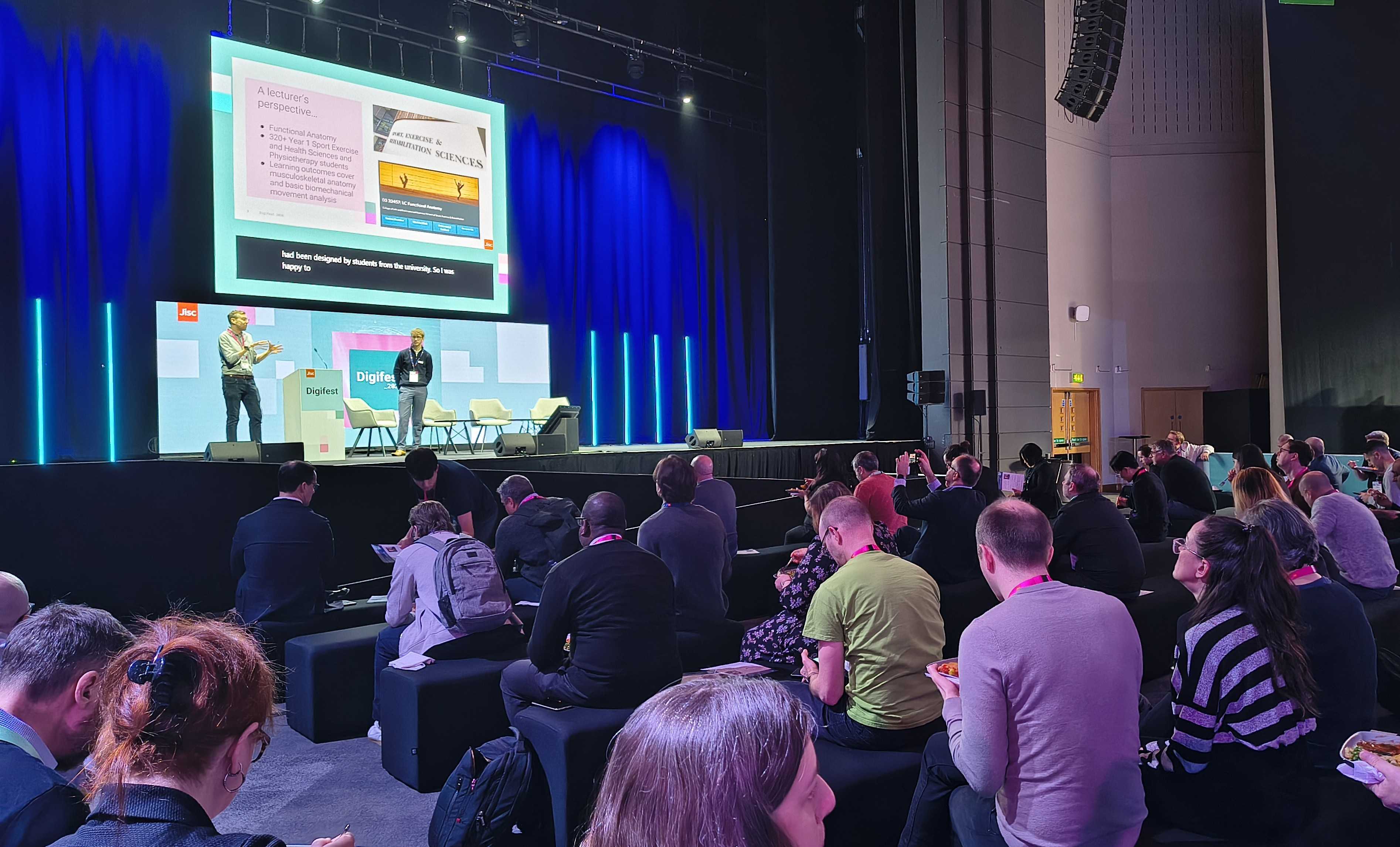 Ben Ellis speaking at Jisc Digifest