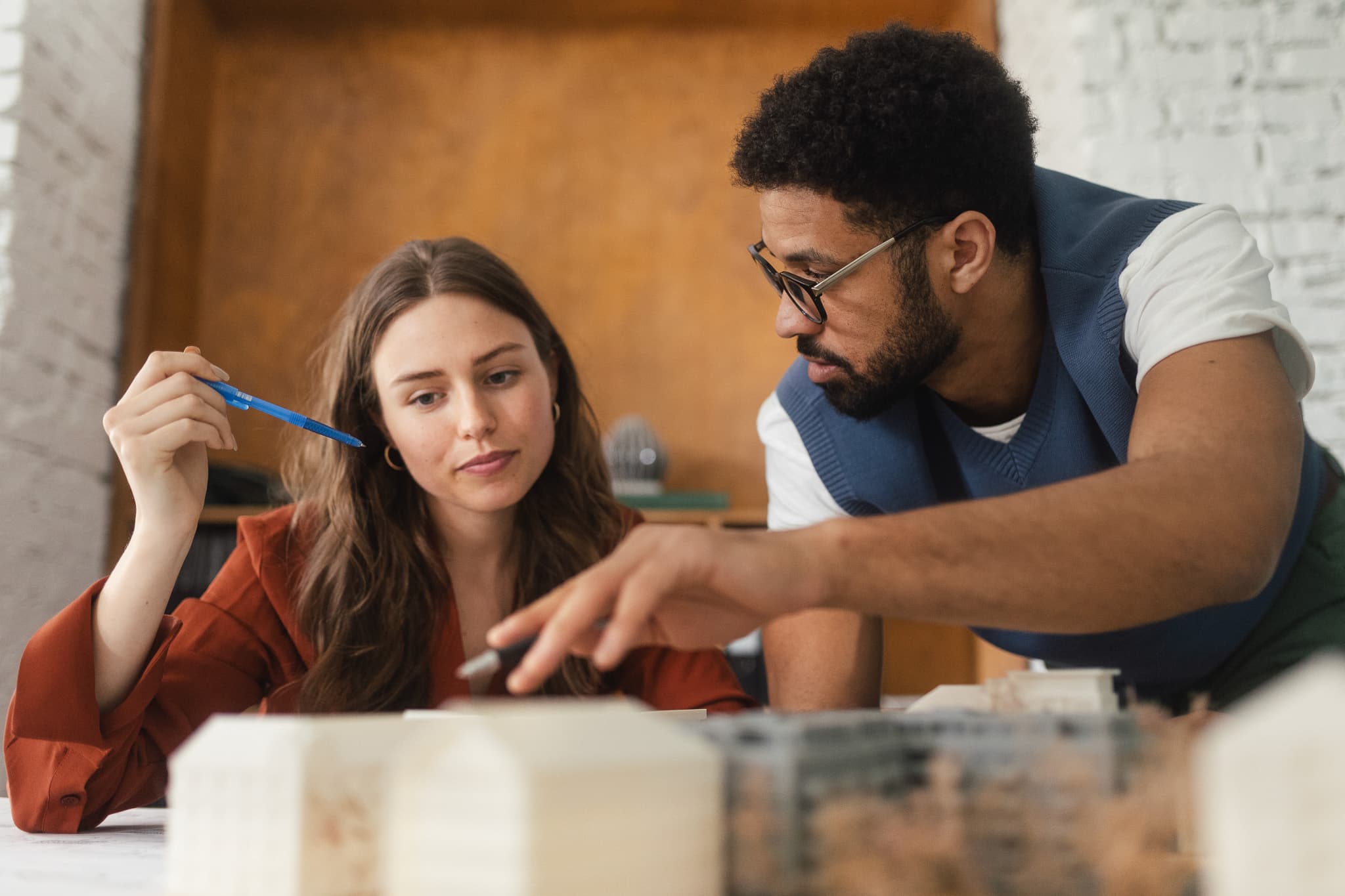 Student and teacher working together on accessibility features